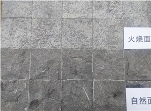 Black Limestone Flamed Parking Stone