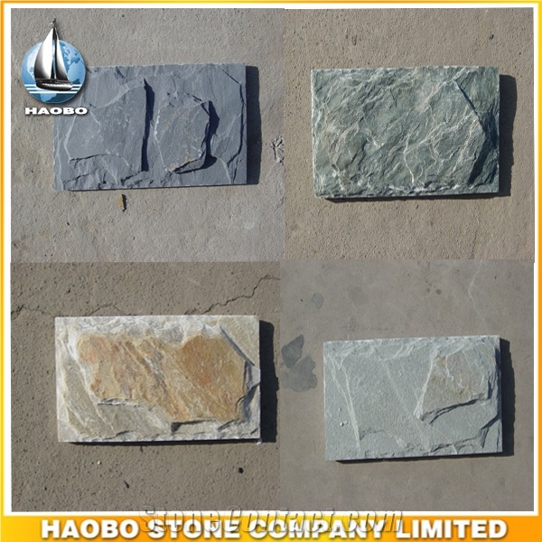 Dark Gray Wall Slate Tile Factory Direct Mushroom Stone