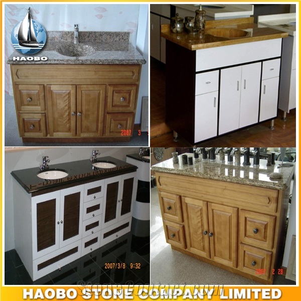 Granite Undermount Double Bathroom Vanity Top for Sale