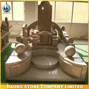Hand Carved Granite Stone Monuments, Asian Style Tombstones, Japanese Gravestones