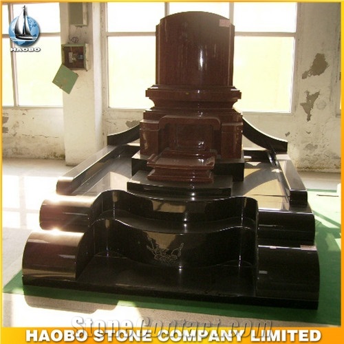 Hand Carved Granite Stone Monuments, Asian Style Tombstones, Japanese Gravestones