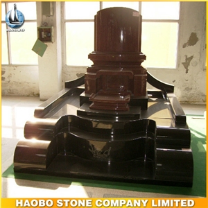 Hand Carved Granite Stone Monuments, Asian Style Tombstones, Japanese Gravestones