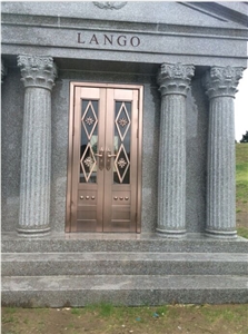 Haobo Stone 6 Crypts G635 Pink Granite Mausoleum