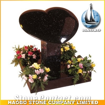 Heart Design Quality Granite Headstone Heart Shaped Wholesale