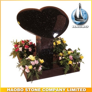 Heart Design Quality Granite Headstone Heart Shaped Wholesale