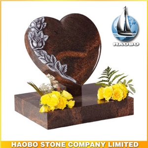 Heart Design Quality Granite Headstone Heart Shaped Wholesale