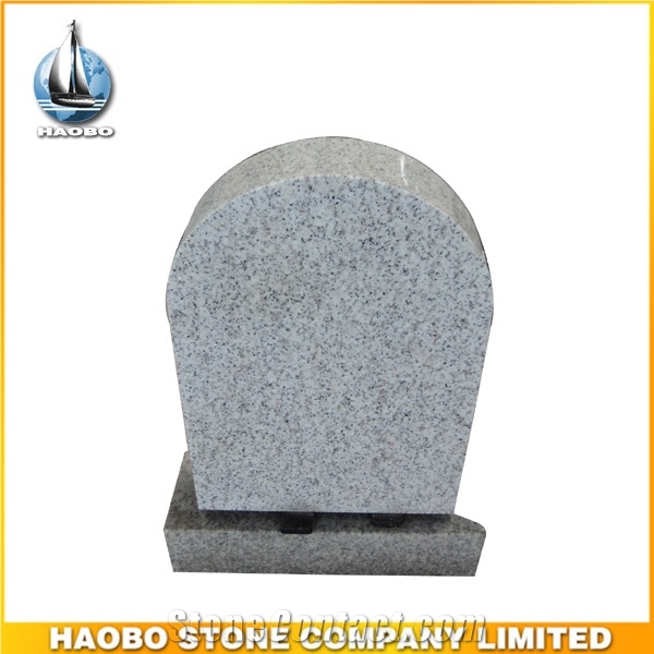 High Polished Grey Granite Tombstone for Sale Upright Monument