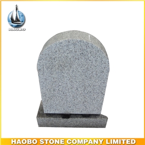 High Polished Grey Granite Tombstone for Sale Upright Monument