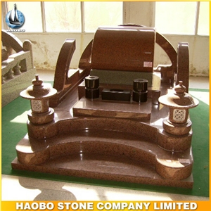 Japanese Style Memorial Granite Asian Style Monuments with Accessories