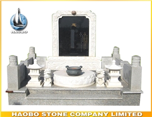 Japanese Style Memorial Granite Asian Style Monuments with Accessories