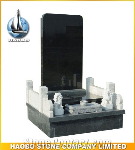 Japanese Style Memorial Granite Asian Style Monuments with Accessories