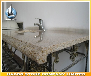 Polished Green Granite Bathroom Vanity Top Wholesale Undermount Design