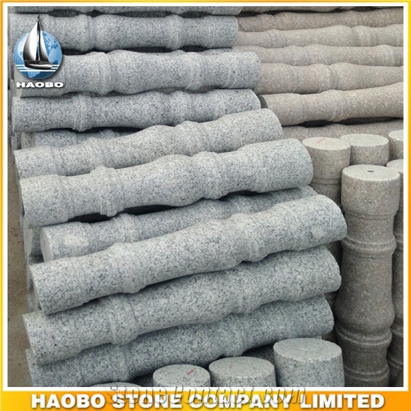 Polished Marble Stair Balustrade Granite Railings Wholesale Round Pillars