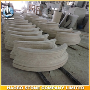 Polished Marble Stair Balustrade Granite Railings Wholesale Round Pillars
