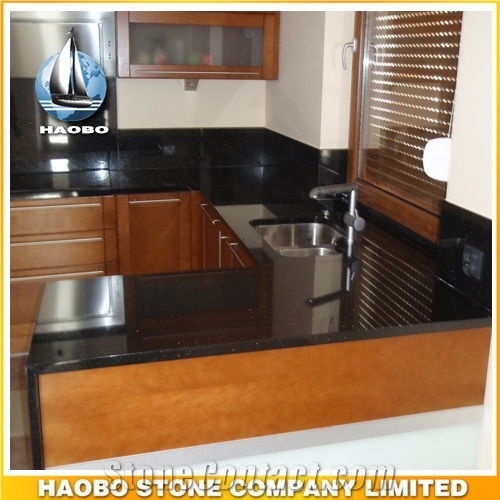 Quality Granite Kitchen Countertop Polished, Black Granite Kitchen Countertops