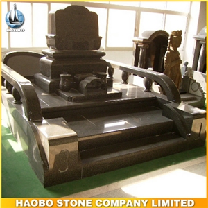Quality Polished Japanese Tombstone, Granite Monument