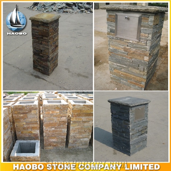 Veneer Stone Columns Wholesale Cultured Stone Gate Post Home Design