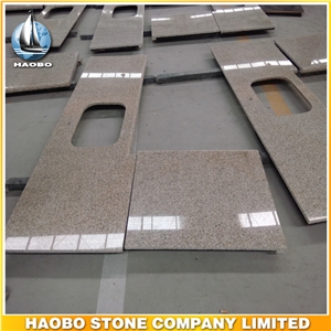 Wholesale Beige Granite Kitchen Countertop Single-Bowl Sink High Quality