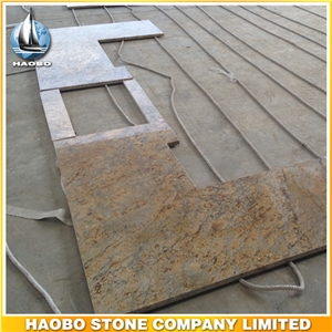 Wholesale Beige Granite Kitchen Countertop Single-Bowl Sink High Quality