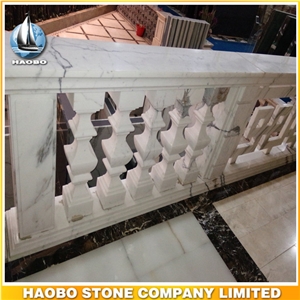 Wholesale White Marble Stair Balustrade Polished Stone Balustrade