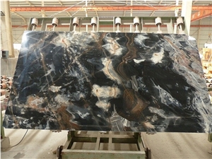 Smoky Black Marble Slab & Tiles High Quality