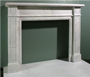 Polish/Honed Fireplaces Mantel/Hearth/Design/Surround, White Marble Fireplace