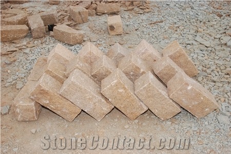 Mysore Yellow Granite Cobble Stone