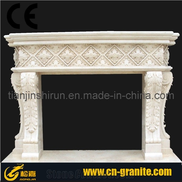 Beige Marble Fireplace,Beige&Yellow Stone Firepalce,China Beige Fireplace,Fireplace Design Ideas,Fireplace Decorating&Remodelings,Fireplace Insert，Fireplace Cover