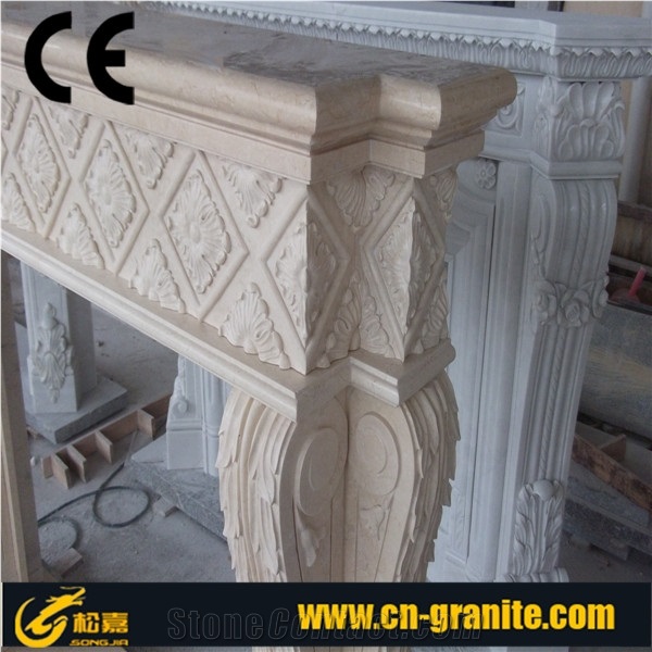 Beige Marble Fireplace,Beige&Yellow Stone Firepalce,China Beige Fireplace,Fireplace Design Ideas,Fireplace Decorating&Remodelings,Fireplace Insert，Fireplace Cover