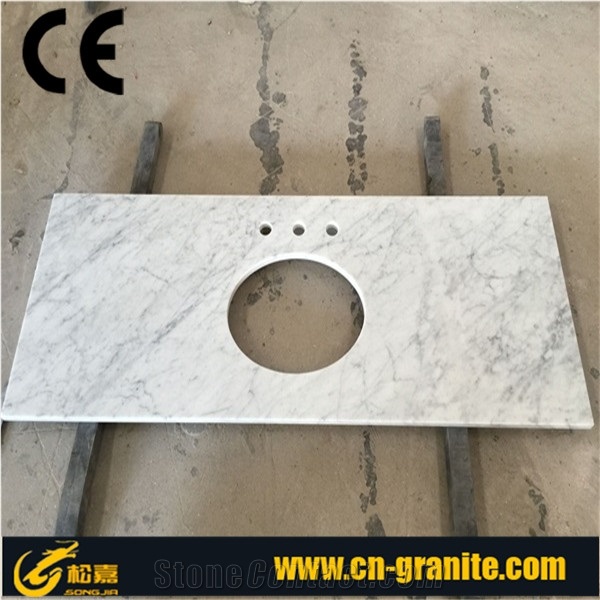 Carrara White Marble Vanity Tops,White Marble Bathroom Countertops,White Bathroom Vanity Tops,Custom Vanity Tops,Cheap Vanity Top,White Stone Bathroom Countertops