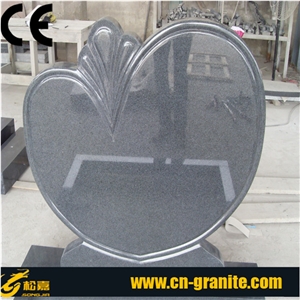 China Factory Black Granite G654 Granite Monument,Mexico Style Heart Headstones,Tombstone Pattern,Wholesaler-Xiamen Songjia