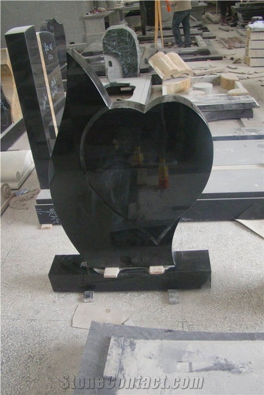 China Factory Black Granite Head Stone,French Style Monument,Wholesaler-Xiamen Songjia