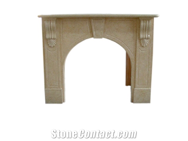 China Factory Carving Marble Brown Fireplace for Inner Fireplace Sets,Carving Fireplace for Interior Decoration,Wholesaler-Xiamen Songjia