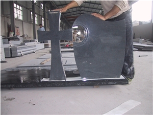 China Factory Granite G654 Cross Tombstone,Western Style Monument Design,Granite Poland Monument,Wholesaler-Xiamen Songjia