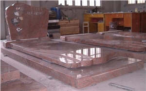 China Factory Red Granite Carved Monument and Tombstone,French Style Monument,Wholesaler-Xiamen Songjia