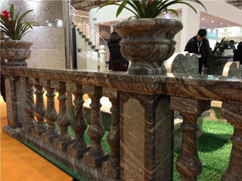 China Juparana Handrail,Brown Handrail,Stairs Handrail