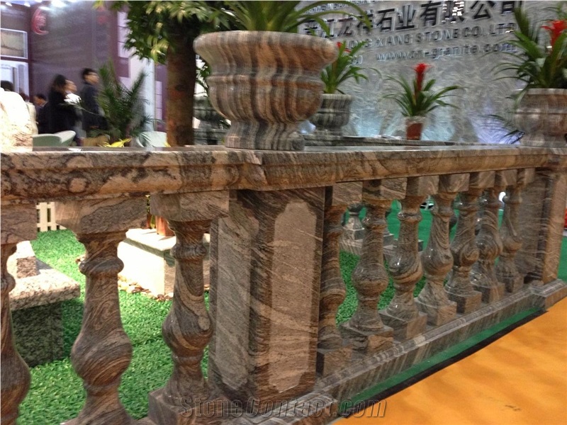 China Juparana Handrail,Brown Handrail,Stairs Handrail