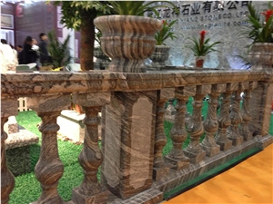 China Juparana Handrail,Brown Handrail,Stairs Handrail