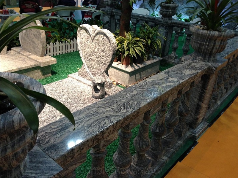 China Juparana Handrail,Brown Handrail,Stairs Handrail