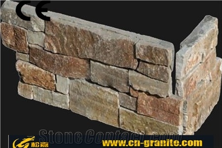China Rustic Cultured Stone Corner,Natural Ledge Stone,Stone Wall Decor,Stacked Stone Veneer,Exposed Wall Stone Corner,Cheap Price&Good Quality Cultural Slate Stone Corner,Cultured Stone
