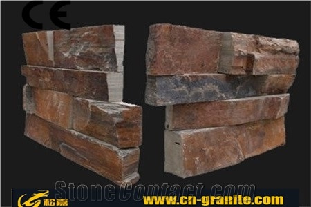 China Rustic Cultured Stone Corner,Natural Ledge Stone,Stone Wall Decor,Stacked Stone Veneer,Exposed Wall Stone Corner,Cheap Price&Good Quality Cultural Slate Stone Corner,Cultured Stone