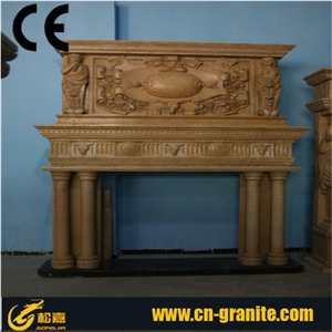 China Yellow Marble Fireplace,Cheap Yellow Fireplace Decorating,Fireplace Design Ideas,Fireplace Remodelings,Fireplace Insert,Fireplace Surround,European Fireplace