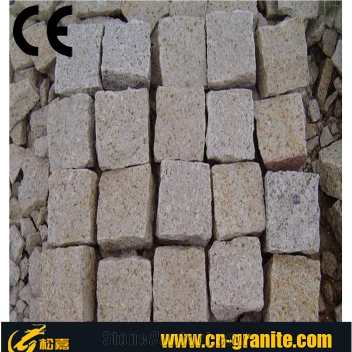 G682 Granite Cube Stone,Cheap Rustic Granite Cobblestone, Garden Cube Stone,Yellow Paving Stone,Granite Floor Pavers,Walkway Pavers,Cobble Stone,Exterior Cube Stone,Floor Covering