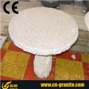 Granite Table Top,Landscaping Granite Table, Exterior Furniture, Garden Table Cheap Price Hot Sale, Yellow Granite Exterior Furniture,Rustic Stone Table