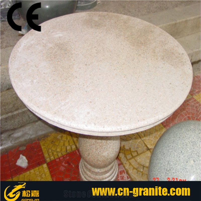 Granite Table Top,Landscaping Granite Table, Exterior Furniture, Garden Table Cheap Price Hot Sale, Yellow Granite Exterior Furniture,Rustic Stone Table