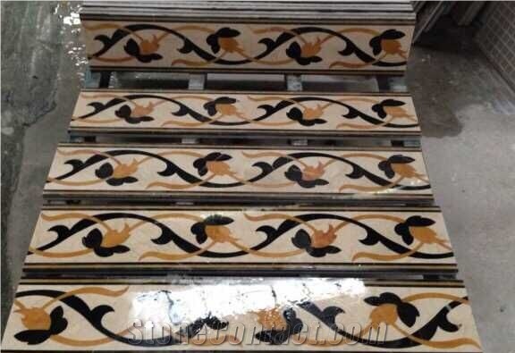 Mosaic Flooring Pattern, Square Mosaic Medallion, Waterjet Medallions,Marble Mosaic Medallion, Art Marble Flooring,Multicolor Mesh Mounted Mosaic,Indoor Decoration,China Home Decor Medallion