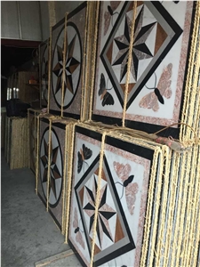Mosaic Flooring Pattern, Square Mosaic Medallion, Waterjet Medallions,Marble Mosaic Medallion, Art Marble Flooring,Multicolor Mesh Mounted Mosaic,Indoor Decoration,China Home Decor Medallion