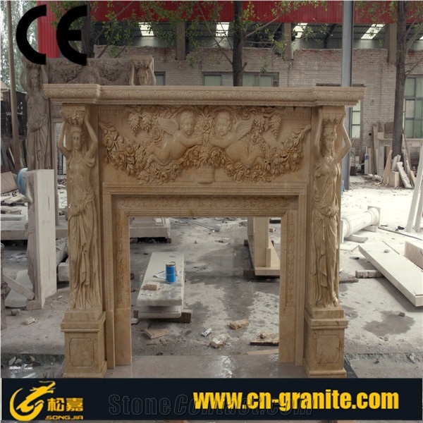 Sylvia Yellow Marble Marble Fireplace,Beige&Yellow Stone Fireplace,China Beige Fireplace,Fireplace Design Ideas,Fireplace Decorating&Remodelings,Fireplace Insert,Fireplace Cover,Fireplace Accessories