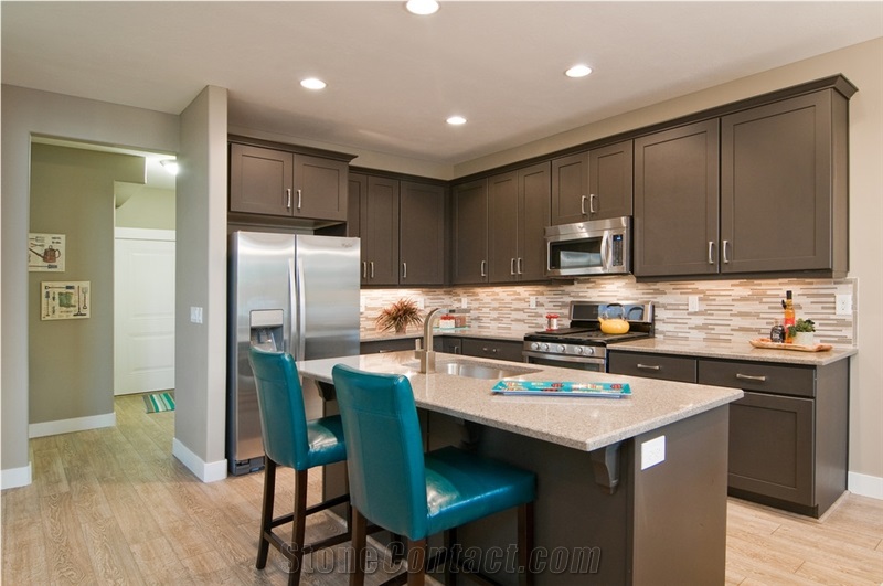 Quartz Stone Kitchen Countertops Fabricator,Professional and Experienced Wholesaler Of Quartz Stone Countertop,For Kitchen Island Top,Kitchen Countertop,More Durable Than Granite