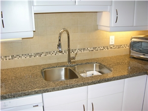 Quartz Stone Polished Surfaces Counter Tops Kitchen Tops with Various Edges and Customized Edges Available 2/3cm Thick